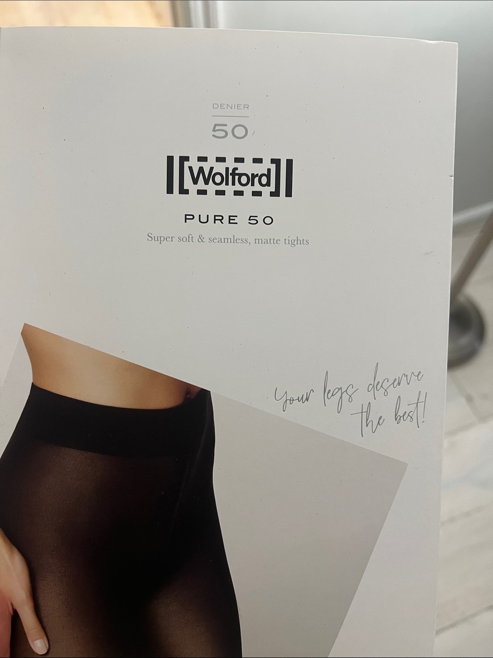 Wolford pure 50 tights size large